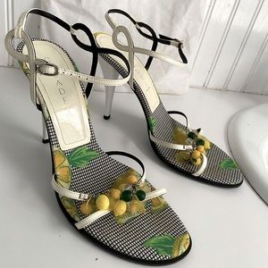 Casadei Lemon/Lime Embellished Sandals